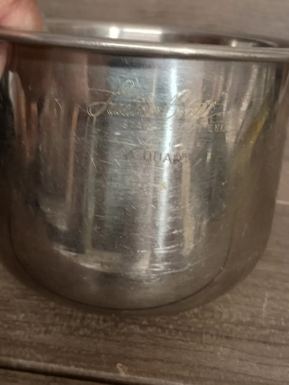 Vintage Lustre Craft 3/4Qt Stainless Steel Prep Mixing Bowl